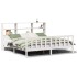 Cama con estantería sin colchón madera maciza blanca 200x200