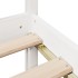 Cama con estantería sin colchón madera maciza blanca 200x200