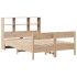 Cama con estantería sin colchón madera maciza de pino