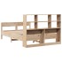 Cama con estantería sin colchón madera maciza de pino