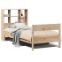 Cama con estantería sin colchón madera maciza de pino