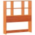 Sofá con estantería sin colchón madera maciza marrón 90x200