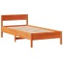 Sofá con estantería sin colchón madera maciza marrón 90x200