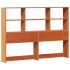 Cama con estantería sin colchón madera maciza marrón