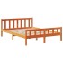 Cama con estantería sin colchón madera maciza marrón 150x200