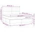 Cama box spring colchón y LED cuero sintético blanco 160x200