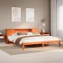 Cama con estantería sin colchón madera maciza marrón