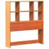 Cama con estantería sin colchón madera maciza marrón 75x190