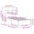 Cama con estantería sin colchón madera maciza marrón 75x190