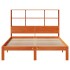 Cama con estantería sin colchón madera maciza marrón