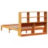 Cama con estantería sin colchón madera maciza marrón