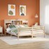 Cama con estantería sin colchón madera maciza de pino