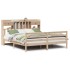 Cama con estantería sin colchón madera maciza de pino