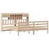 Cama con estantería sin colchón madera maciza de pino