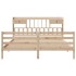 Cama con estantería sin colchón madera maciza de pino