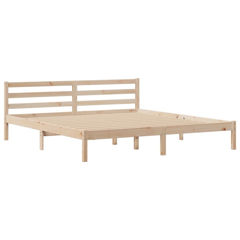 Cama con estantería sin colchón madera maciza de pino