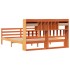 Cama con estantería sin colchón madera maciza marrón