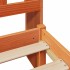 Cama con estantería sin colchón madera maciza marrón