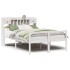 Cama con estantería sin colchón madera maciza blanca 140x200