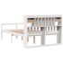 Cama con estantería sin colchón madera maciza blanca 140x200
