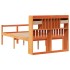 Cama con estantería sin colchón madera maciza marrón