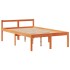 Cama con estantería sin colchón madera maciza marrón