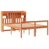 Cama con estantería sin colchón madera maciza marrón 160x200