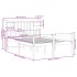 Cama con estantería sin colchón madera maciza marrón 160x200