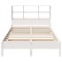 Cama con estantería sin colchón madera maciza blanca 150x200