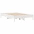 Cama con estantería sin colchón madera maciza blanca 150x200