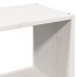 Cama con estantería sin colchón madera maciza blanca 150x200