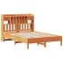Cama con estantería sin colchón madera maciza marrón 160x200