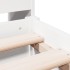 Cama con estantería sin colchón madera maciza blanca 150x200