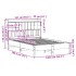 Cama con estantería sin colchón madera maciza marrón