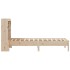 Cama con estantería sin colchón madera maciza de pino 90x190