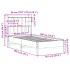 Cama con estantería sin colchón madera maciza marrón 90x190