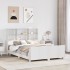 Estructura de cama sin colchón madera de pino blanca 150x200