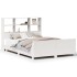 Estructura de cama sin colchón madera de pino blanca 150x200