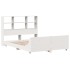 Estructura de cama sin colchón madera de pino blanca 150x200