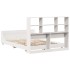 Estructura de cama sin colchón madera de pino blanca 150x200