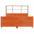Cama sin colchón madera maciza de pino marrón cera 140x200
