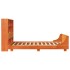 Cama sin colchón madera maciza de pino marrón cera 140x200