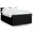 Cama box spring con colchón tela negro 140x200