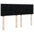 Cama box spring con colchón tela negro 140x200