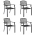 Juego de comedor de jardín 5 piezas acero gris
