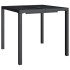 Juego de comedor de jardín 5 piezas acero gris