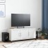 Mueble para TV acero laminado en frío blanco 100,5x39x43,5
