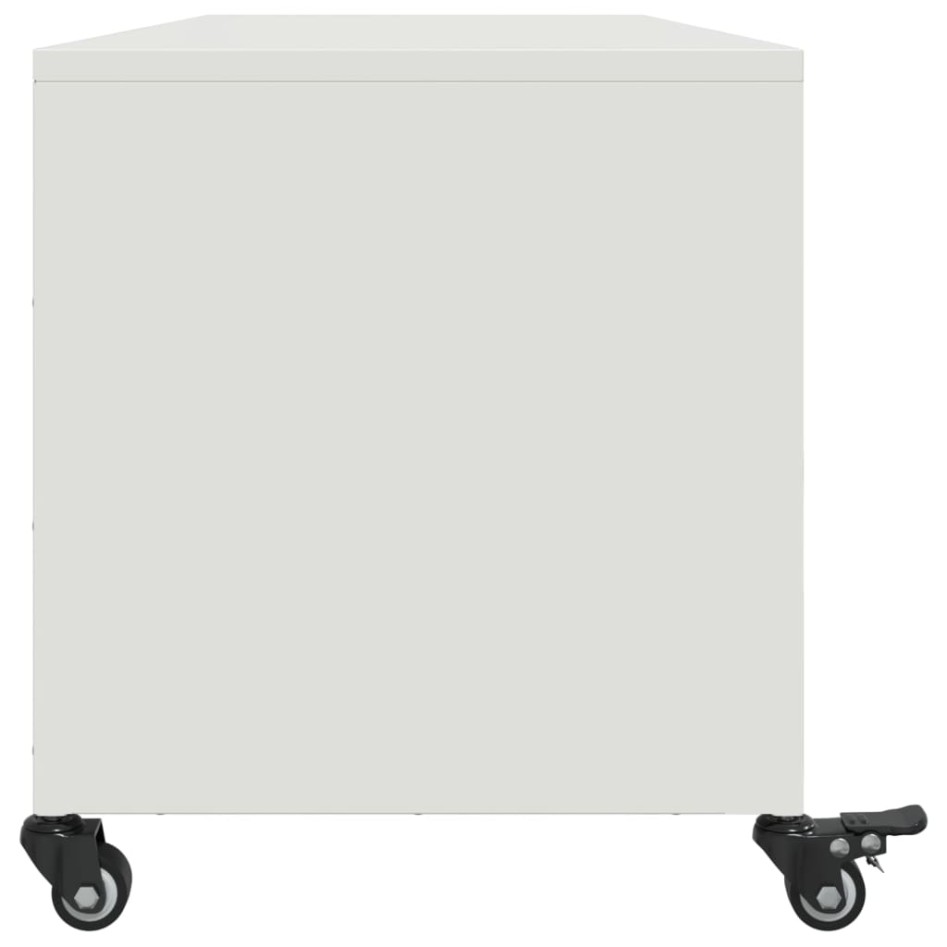 Mueble para TV acero laminado en frío blanco 100,5x39x43,5