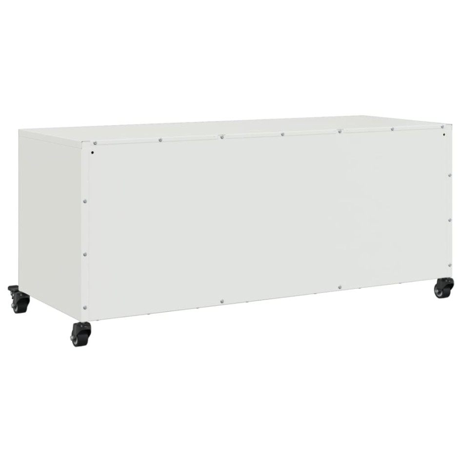 Mueble para TV acero laminado en frío blanco 100,5x39x43,5