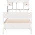 Cama con estantería sin colchón madera maciza blanca 100x200